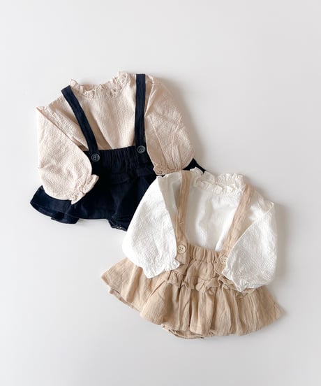 即納stand collar blouse