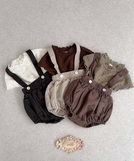 即納nunubiel linen Suspender bloomer