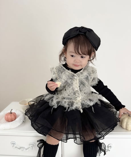 即納Dot Ruffle Bustier