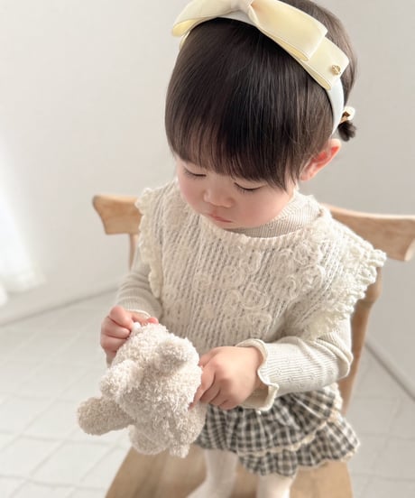 即納  embroidery flower vest