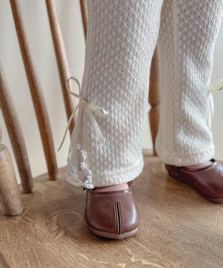 即納  lace boots cut pants