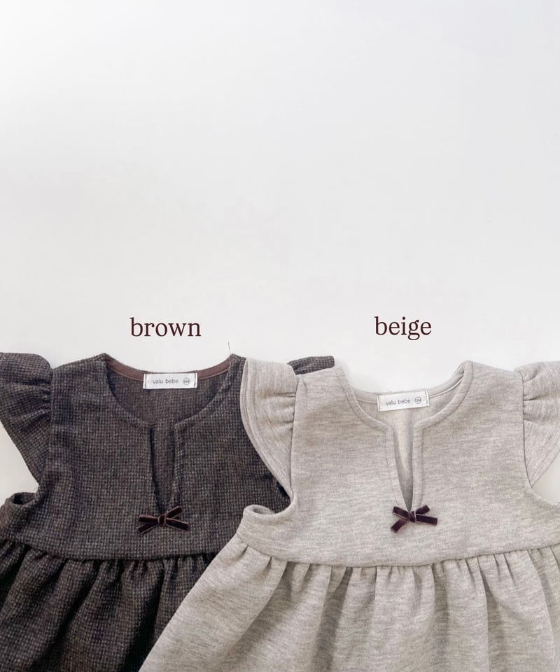 Bebe Organic 3Y ワンピース ブラウン 即納 valubebe Hairy wool One Piece(bebe) | alli.