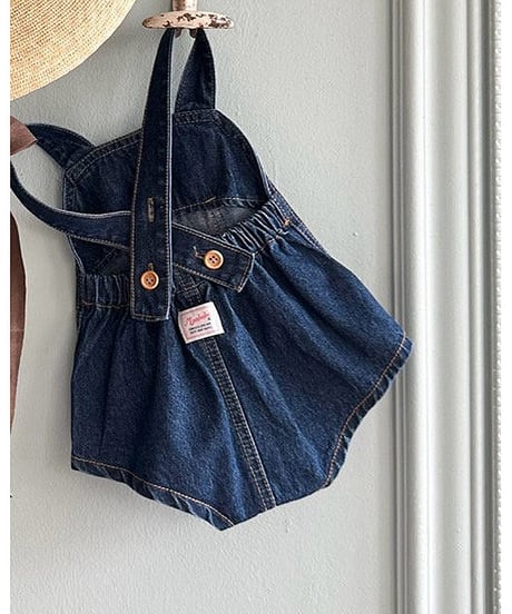 即納monbebe Bongbong denim suspenders