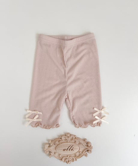 即納ribbon half leggings