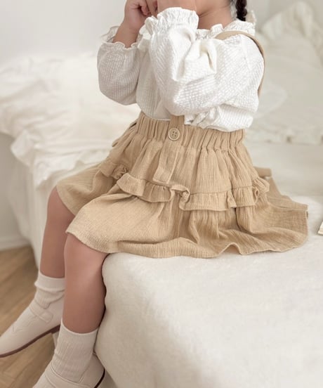 即納stand collar blouse
