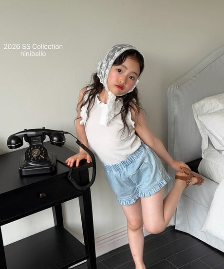 予約ninibello Romy Frill Sleeveless Top