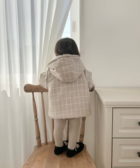 即納 mimi market Check Dumbled hoody