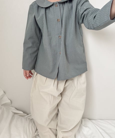 即納milk  round collar shirt