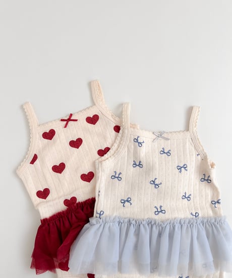 即納 camisole tulle rompers