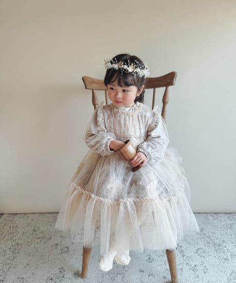 即納Velour x Tulle Winter Dress