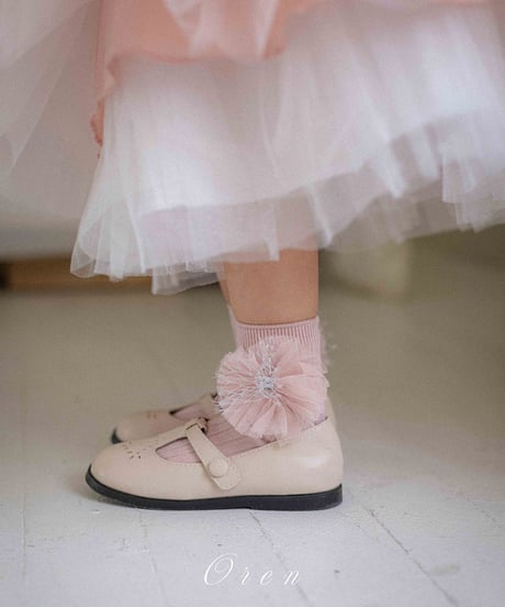 即納OREN  Pearl lace ankle socks