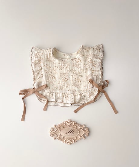 即納Gauze　ribbon bib