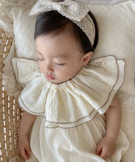即納double  gauze  bib