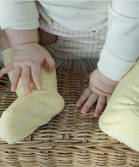 即納baby color high socks
