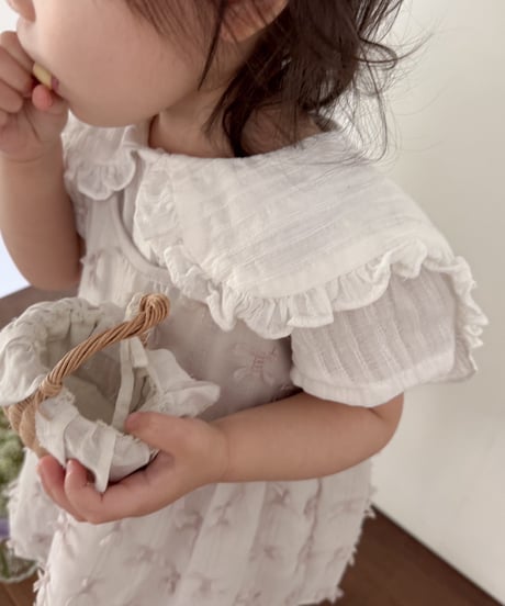即納 mini frill collar blouse