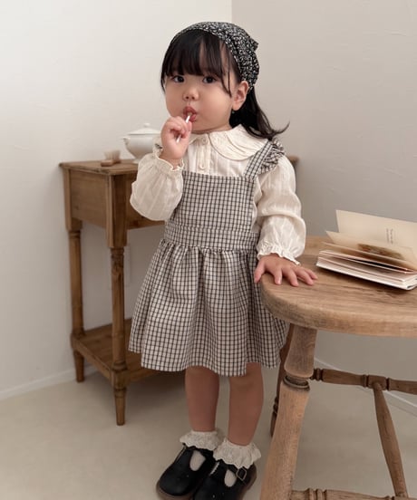 即納 mimi market Volume collar blouse