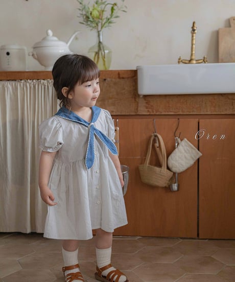 予約 OREN Pure Thai stripe dress