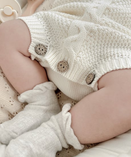 即納cable knit salopette