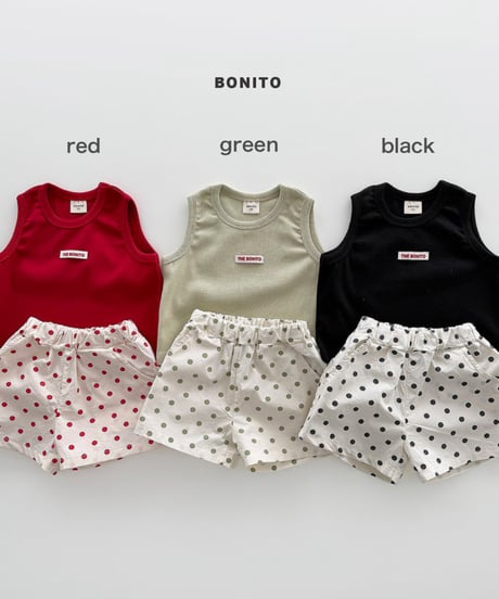 即納bonito Baby  dot pants setup