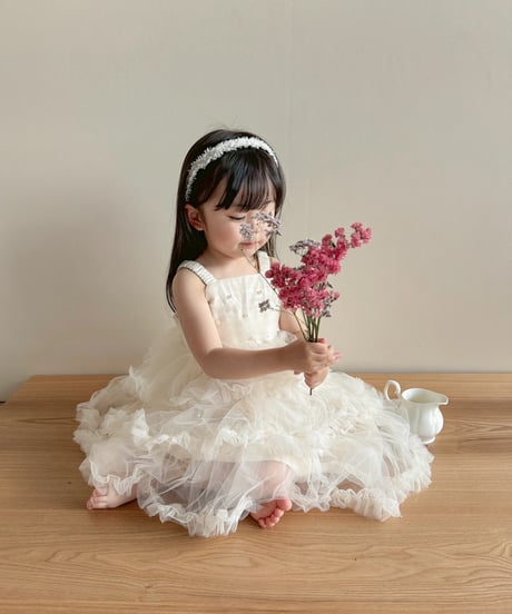 即納sparkling tiered  tulle dress