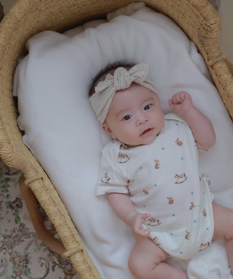 即納 Bunny & Rocking Horse Bodysuit