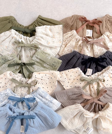 即納double  gauze  bib