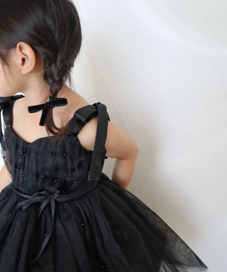 即納black ribbon dress