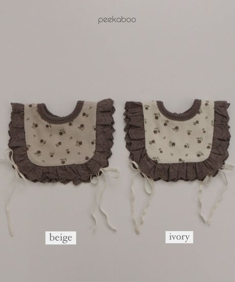 即納flower ribbon thermal bib