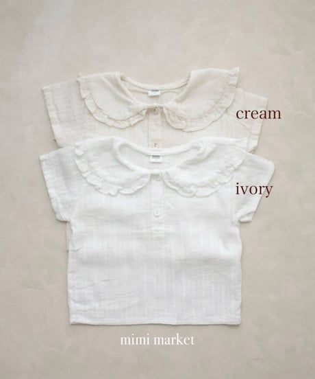 即納mimi market Moel collar blouse