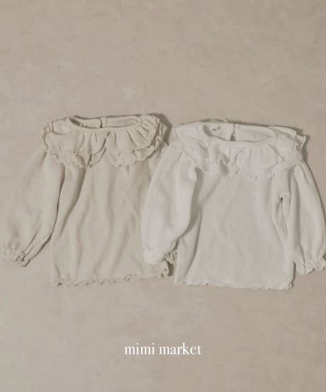 即納 mimi market Double collar tee