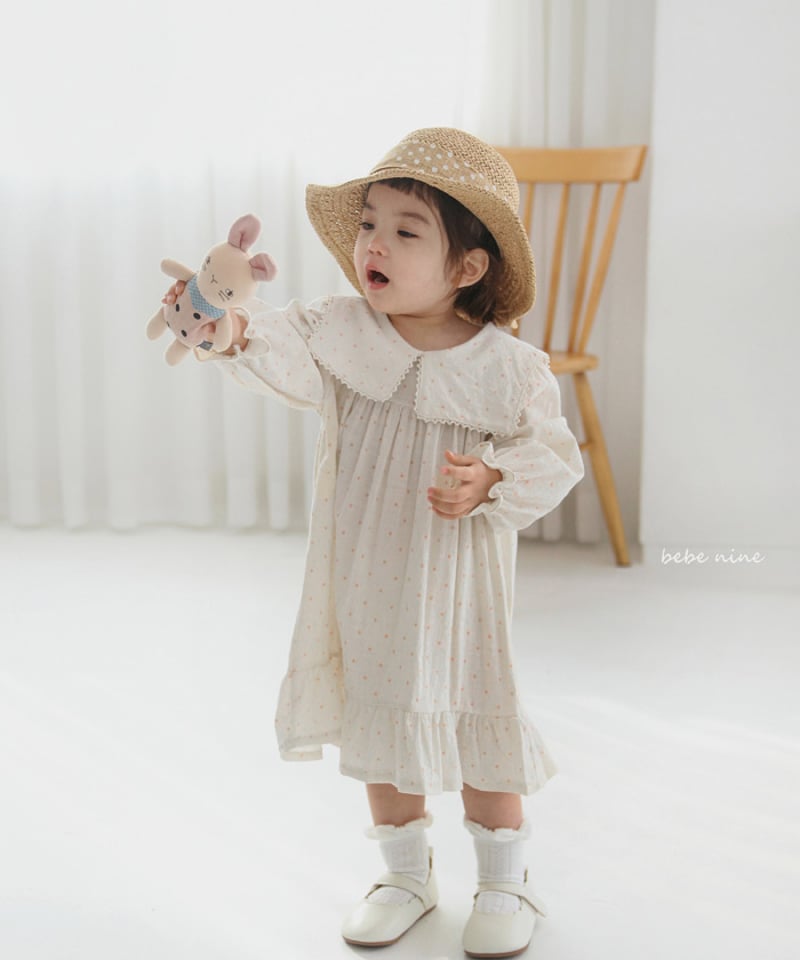 予約 bebe nine Square dot frill one-piece | alli.