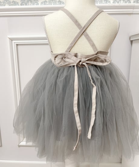 即納simple tulle one-piece