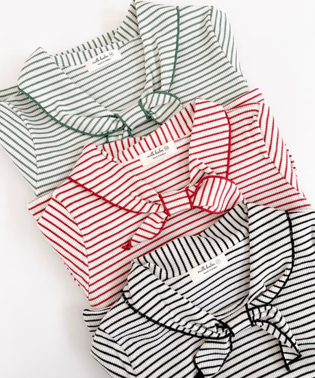 即納Milk stripe sailor  T-shirt