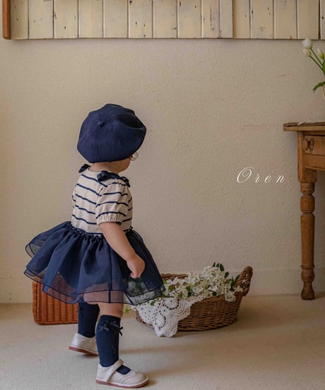 即納 OREN Claire Stripe Tulle Suit