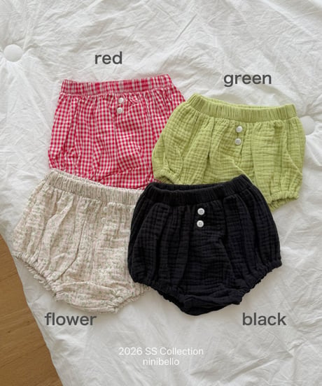 予約ninibello Kong Kong Button Bloomers