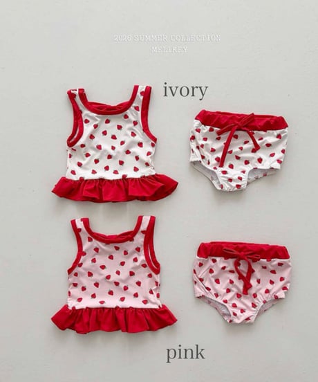 予約 melikey Berry Swim Set