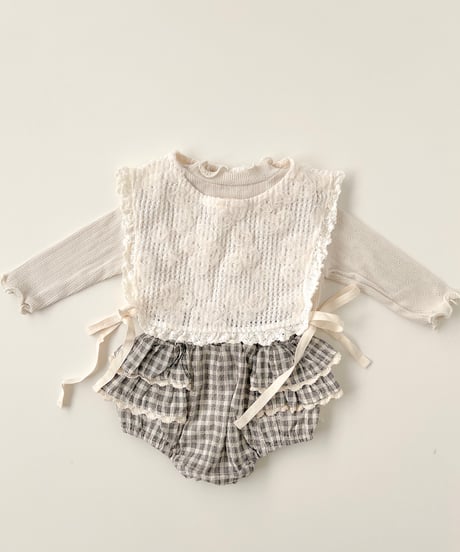 即納  embroidery flower vest