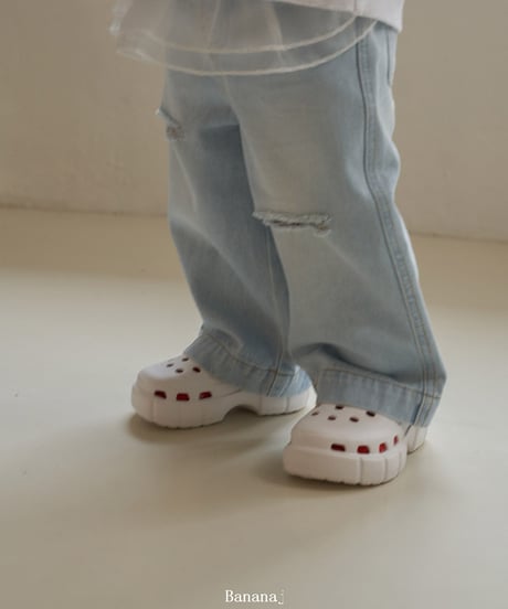 即納wide denim Pants