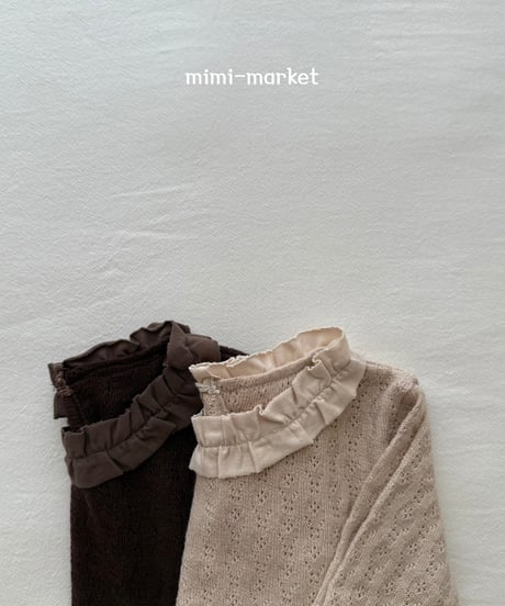 即納mimi market Frill Jagard Tee