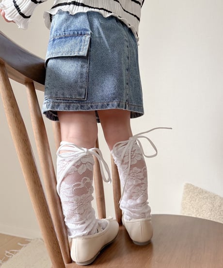 即納 lace up ribbon  socks