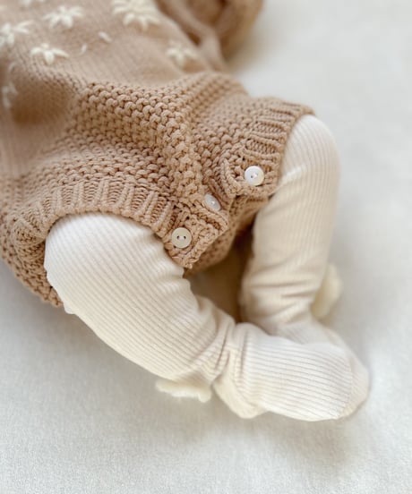 即納Flower knit suit