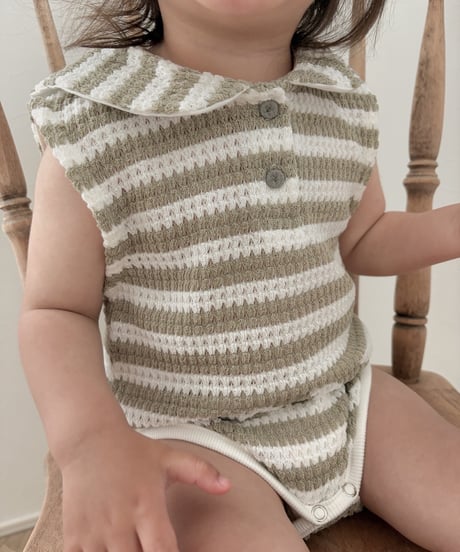 即納 bebeholic Flush stripe suit