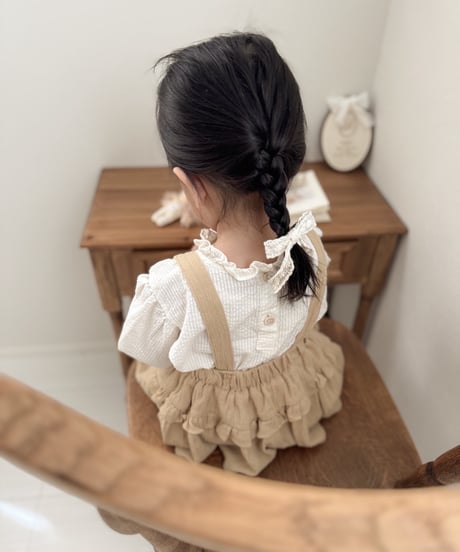 即納stand collar blouse