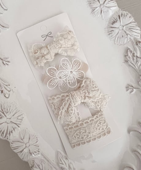 即納lace bloom hair clip set