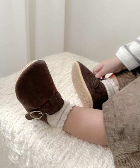 即納　baby suede shoes