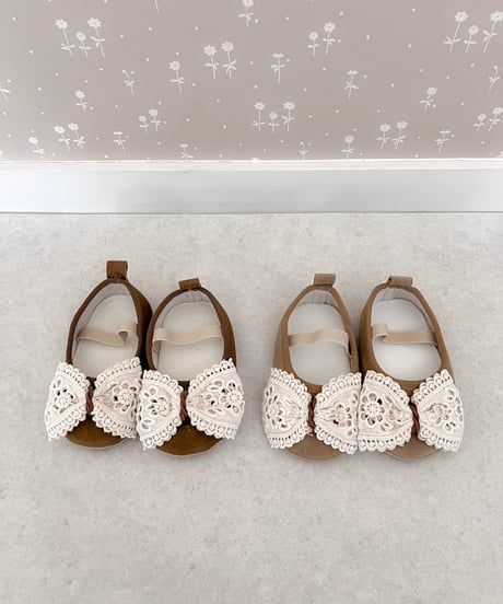 即納baby punching ribbon shoes