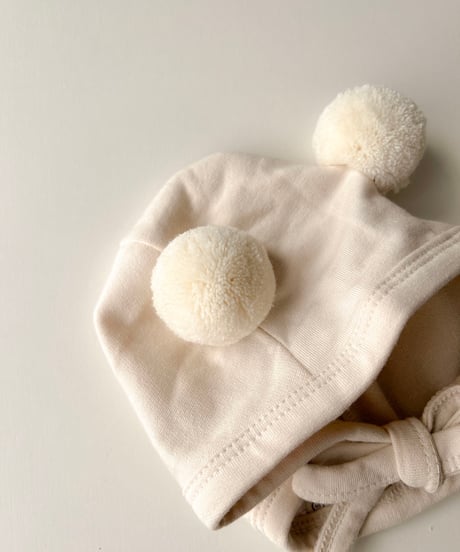 即納ponpon  bear  bonnet