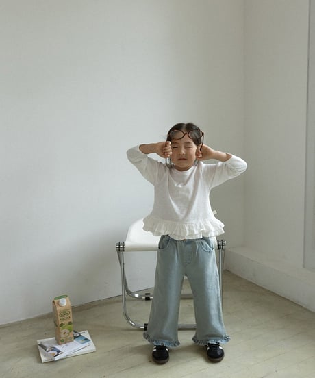 即納 ALADIN Pretty fit frill long pants