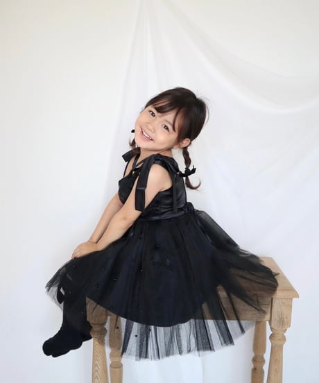 即納black ribbon dress
