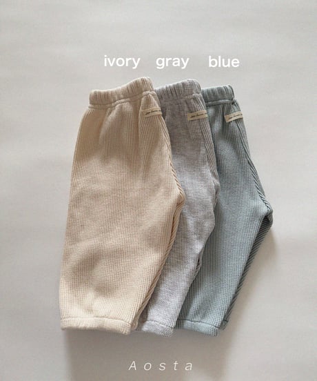 即納aosta Waffle pants
